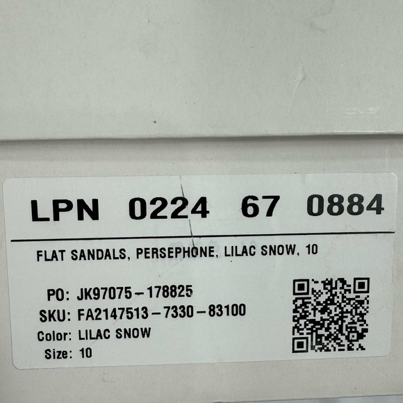 NWOT Kelly Rowland For JustFab Womens Lilac Snow Persephone Braided Flat Sandal - Picture 10 of 10